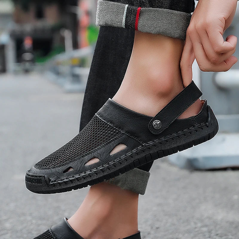 BTMOTTZ Summer Mens Casual Shoes Breathable Half Slippers