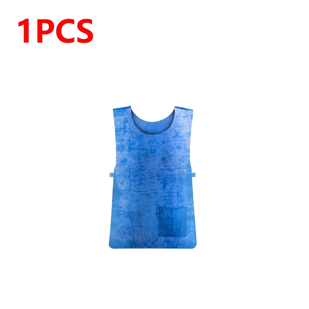 Cooling Vest Blue Microfiber Undershirt for Heatstroke Prevention