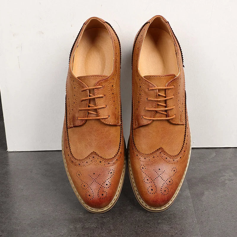 Mens Oxford Shoes for Wedding in Split Leather
