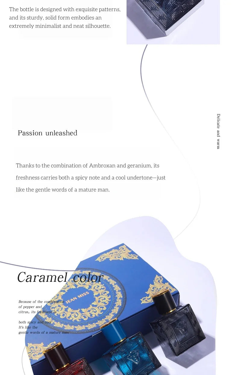 3 Piece 'Little Town' Brand Perfume Cologne Men Perfume for Gentlemen