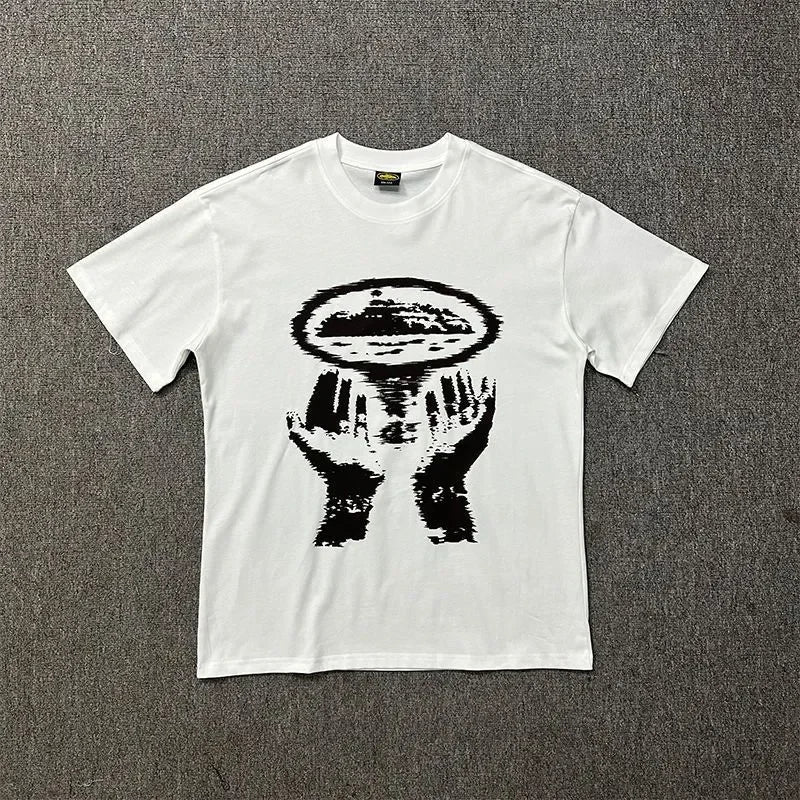 Men's printed T-shirt street fashion clothing avant-garde style retro oversized design men's and women's comfortable top