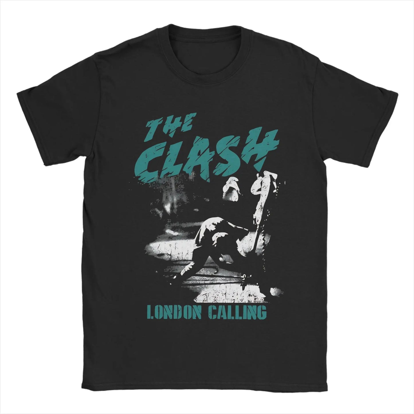 Mens Womens The Clash London Calling T Shirt Pure Cotton Print Tee Shirts  Top Clothing