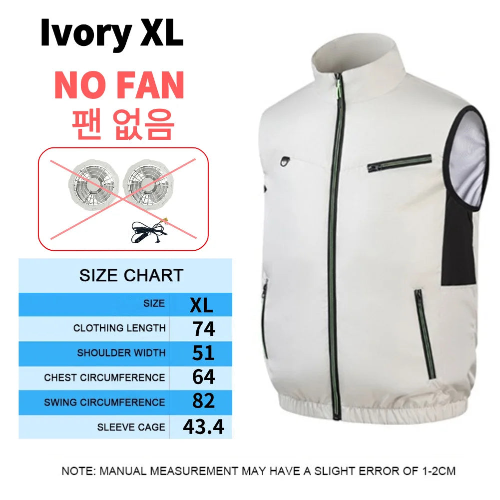 Cooling Vest Ice Fan Vest for Summer Work and Camping