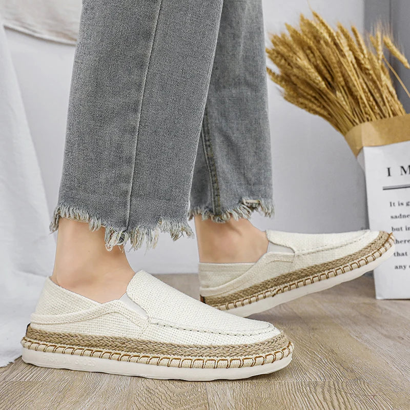 Men's Comfortable Canvas Slip-On Loafers for Daily Wear