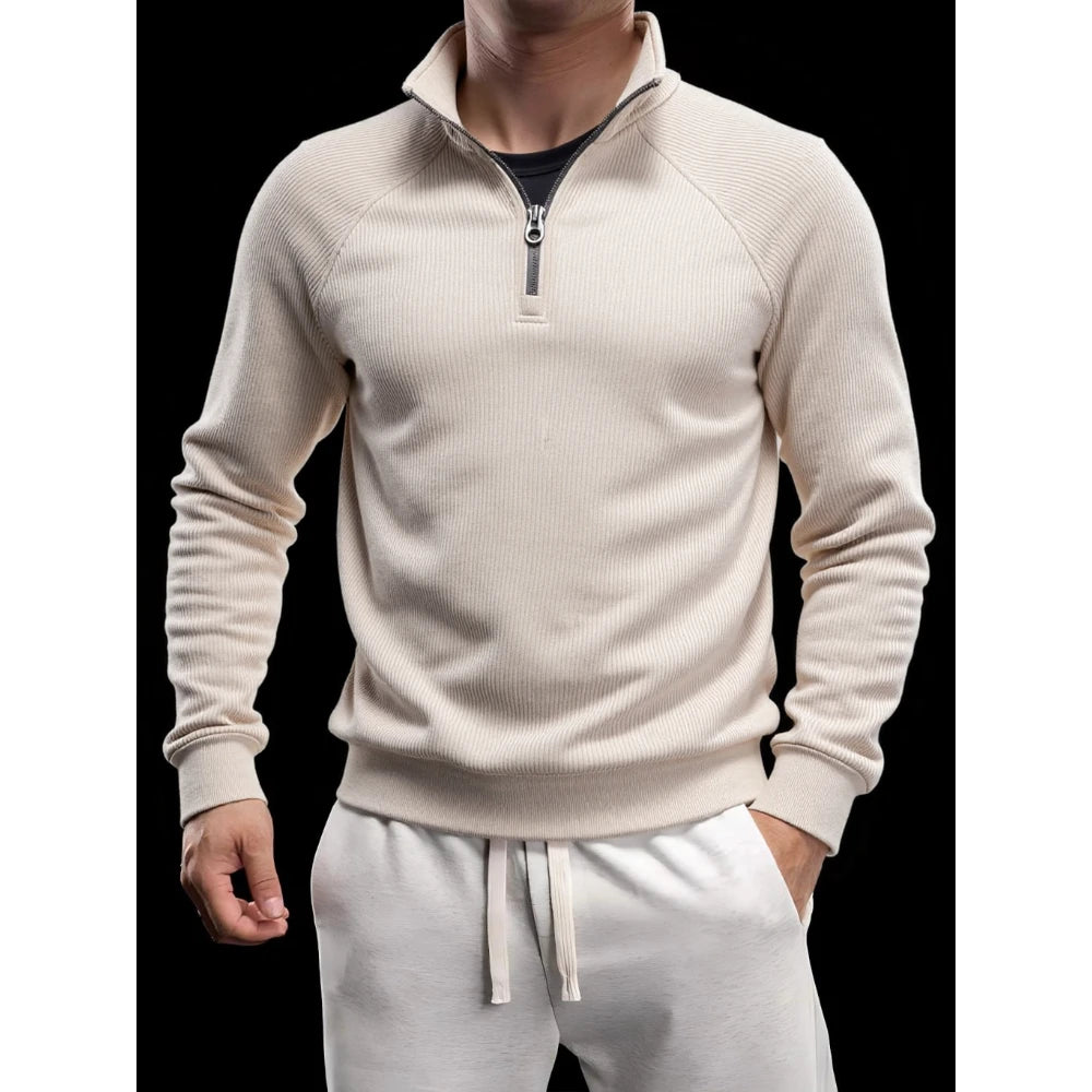 Men's Winter Thermal Cotton Zipper Sweater