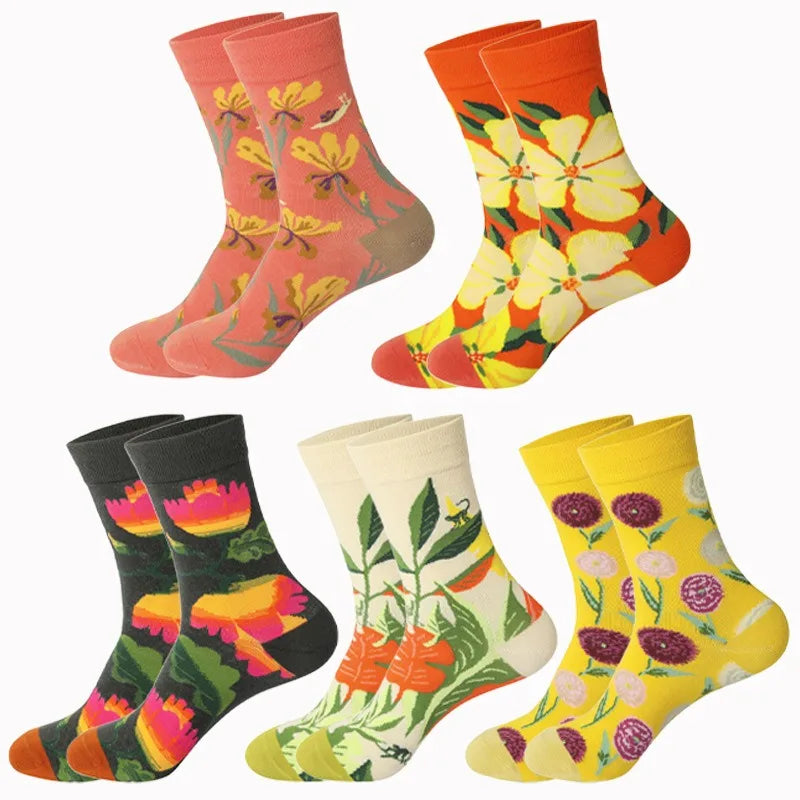 Funny Socks for Men Women Couple Fun Cozy Crazy Novelty Fashion Breathable Printed Graffit Cotton Boot Socks
