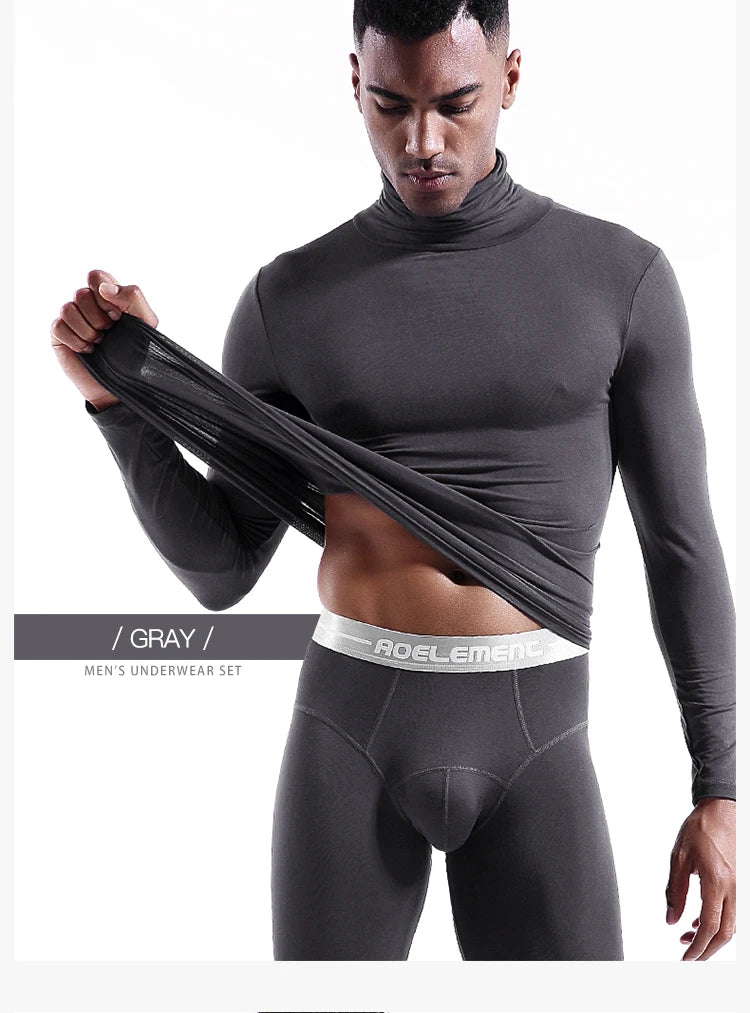 Men's Thermal Turtleneck Bohemian Lapel