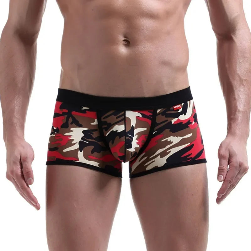 Men's Camouflage Boxer Shorts with Breathable Fabric