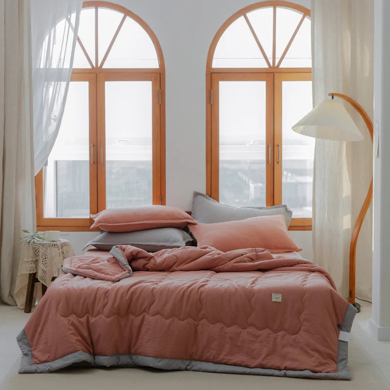 Lightweight Solid Color Summer Quilt in Polyester