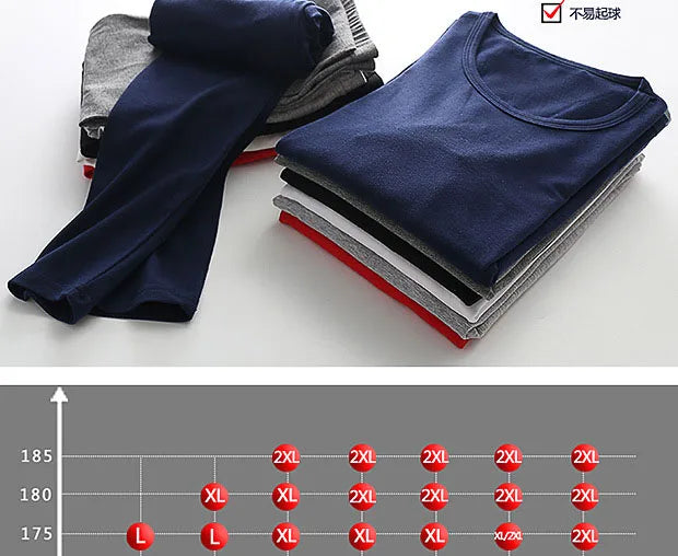 Long Underwear For Men Long Johns High Quality Cotton Oversized 5XL Thermal Underwear
