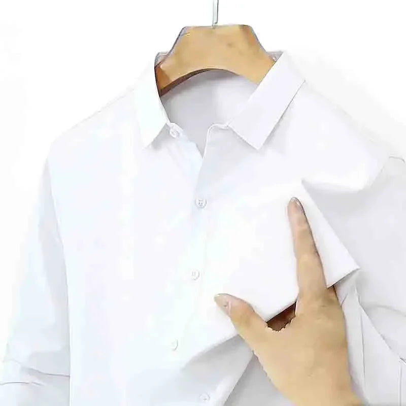 Men's Black Long Sleeve Button Down Dress Shirt