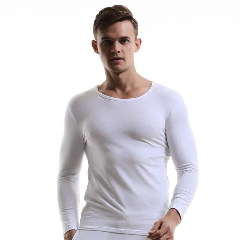 Men's lightweight pajama top - pure cotton, loose-fit long sleeve, casual loungewear for autumn/winter