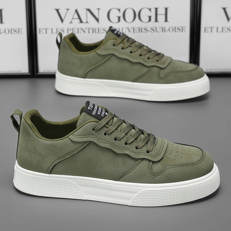 Men's Low-Top Sports Shoes in Green Black Red