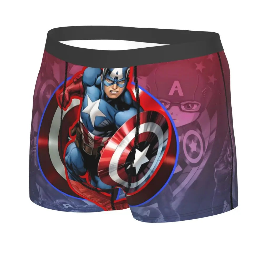 Captain America Comics Design Boxer Shorts for Men by MINISO