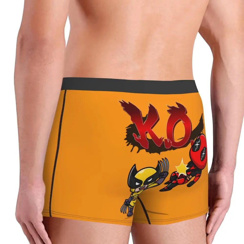 Deadpool Boxer Shorts for Men - Lycra Polyester Blend