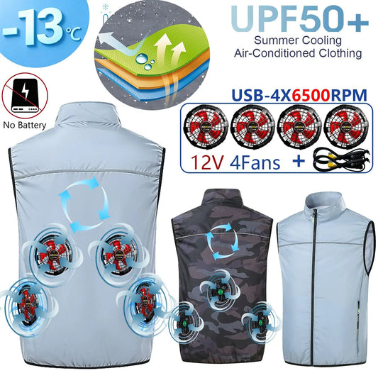 AKOOUS 12V/5V USB Cooling Vest for Men and Women