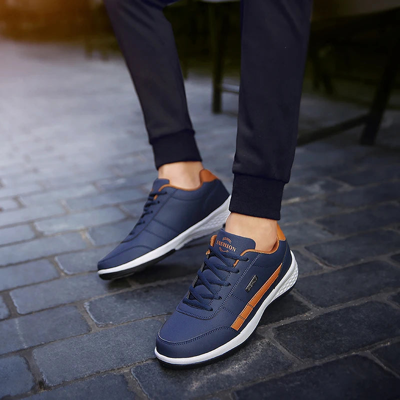 Men's Casual Sports Shoes Breathable Leather Non-Slip