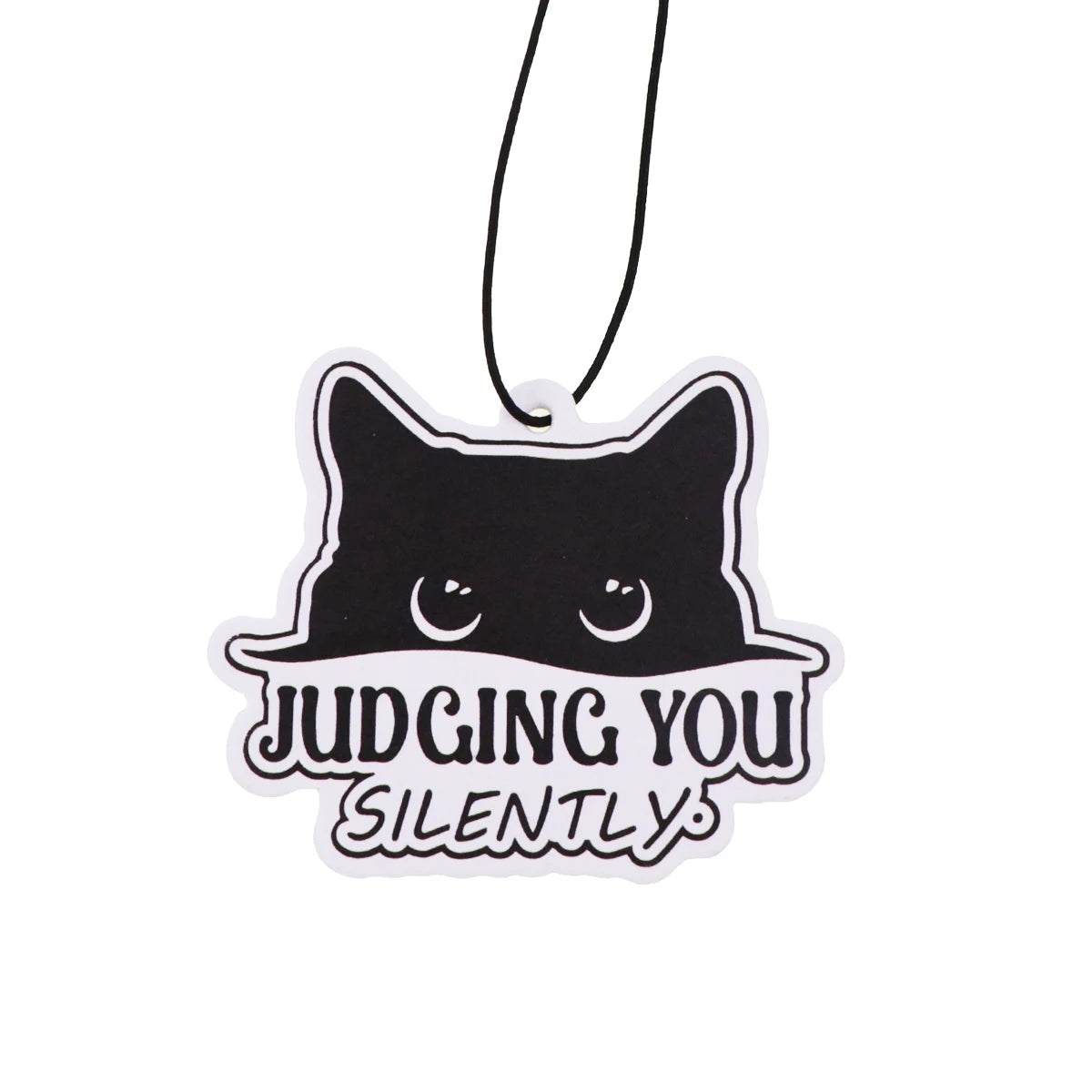 Black Cat Car Aromatherapy Tablets Interior Fragrance Pendant Rearview Mirror Hanging Decoration
