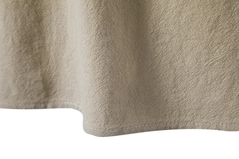 NONE 2026 + Men's Casual Blouse Cotton Linen Shirt Top