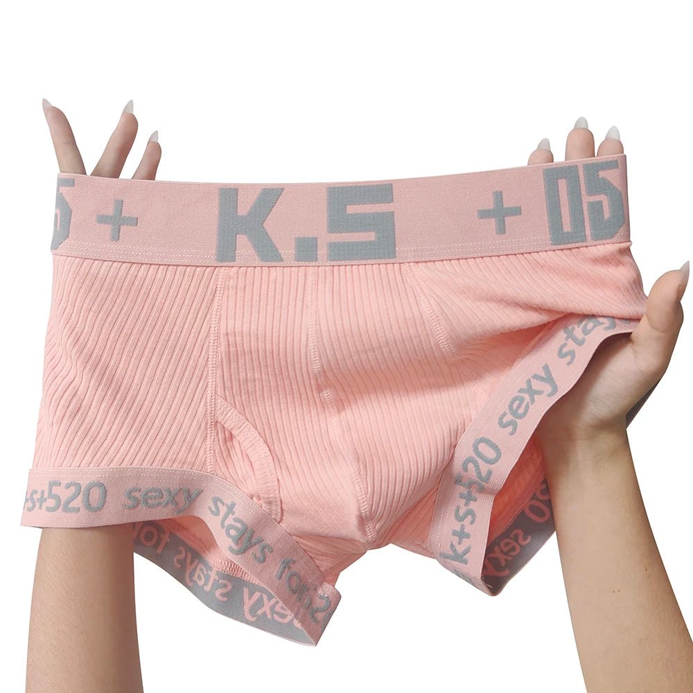 Men's Cotton Breathable Letter Printed Boxershorts