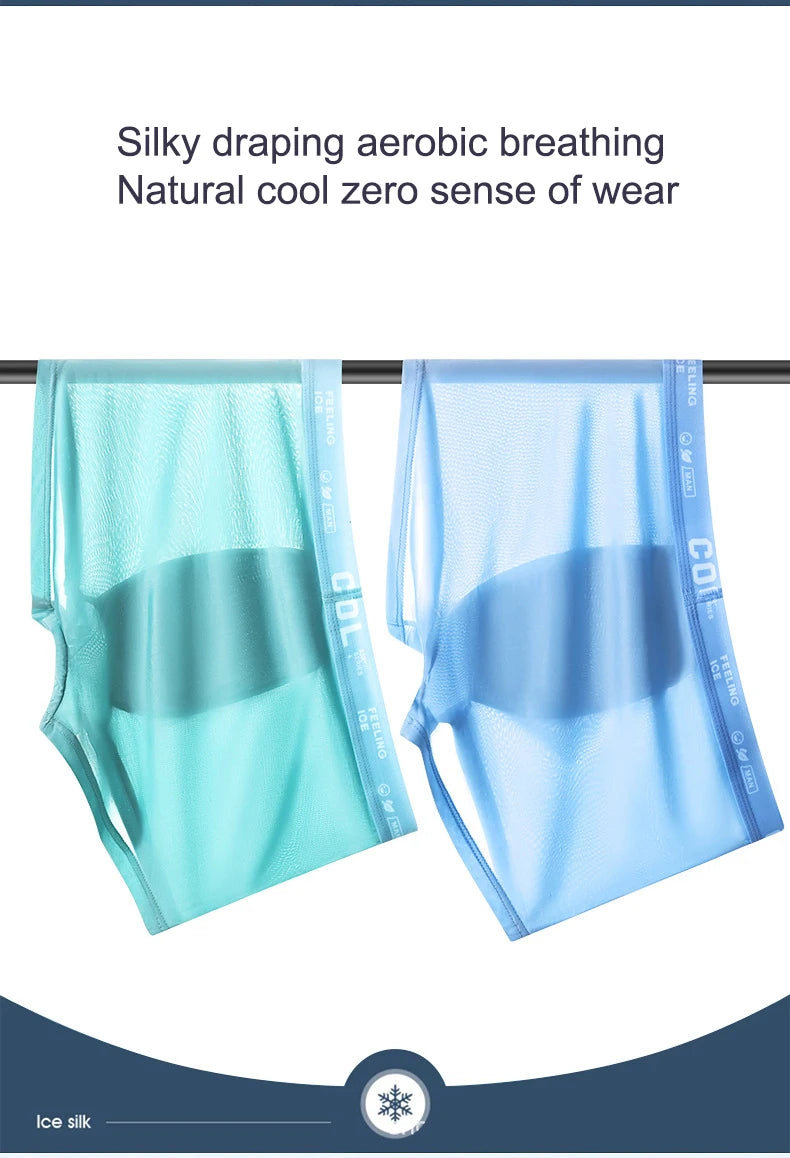 Men's Ice Silk Boxer Shorts L-6XL