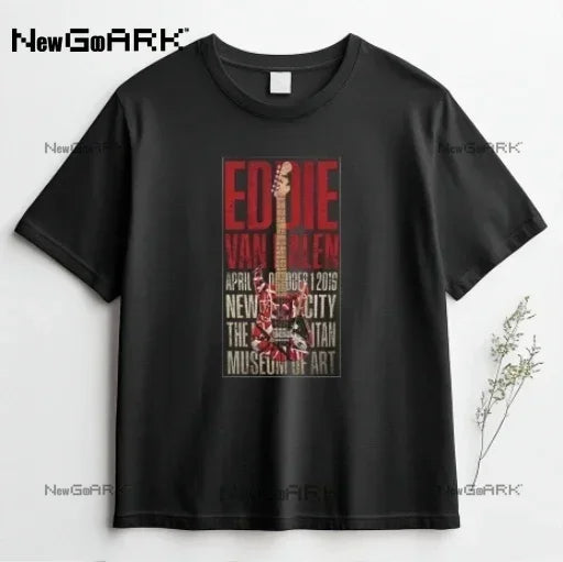 Mens T-shirt Eddie Van Halen Graphic Printe Cotton Casual Unisex Streetwear Mens Clothing Breathable Tops Vintage Fashion Tshirt