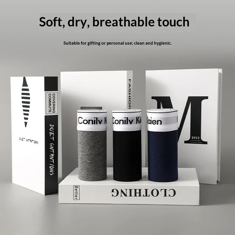 Men's Cotton Boxer Shorts, Breathable and Comfortable Underwear