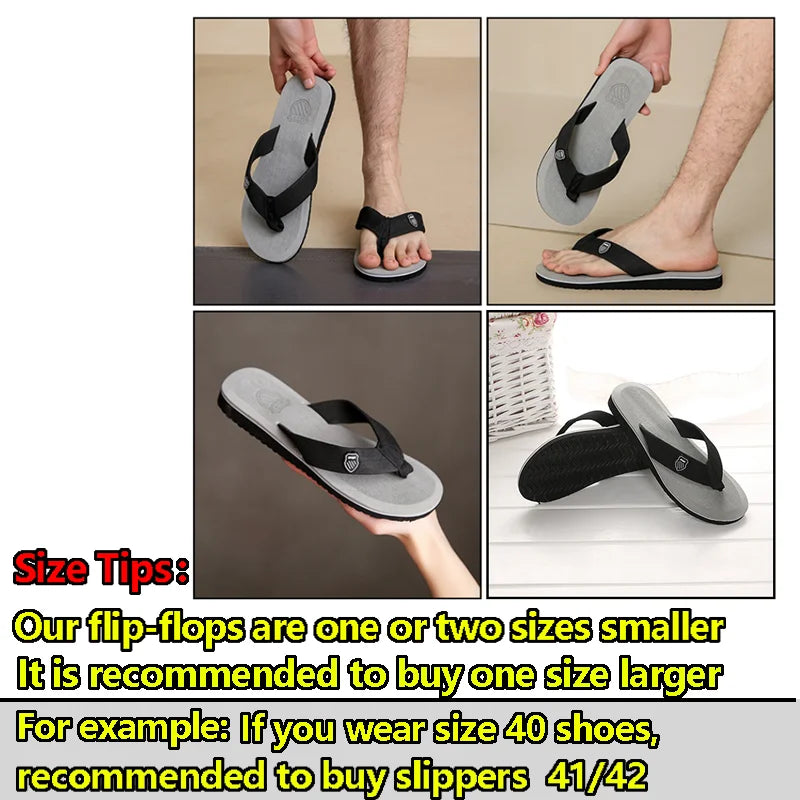 Men's Summer Beach Flip Flops Casual EVA Slippers