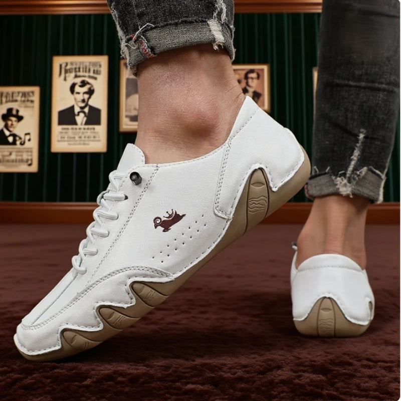 Khaki Loafers for Men Soft Soled Casual Walking Shoes