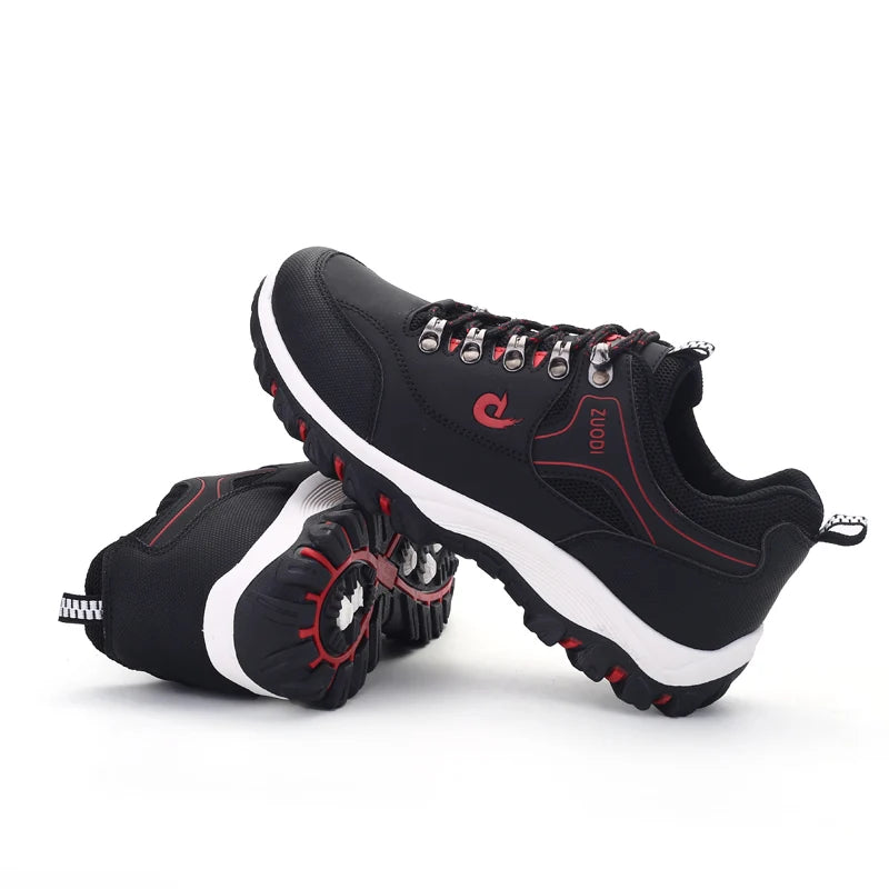 Leather Casual Sneakers for Men Lightweight Walking Shoes