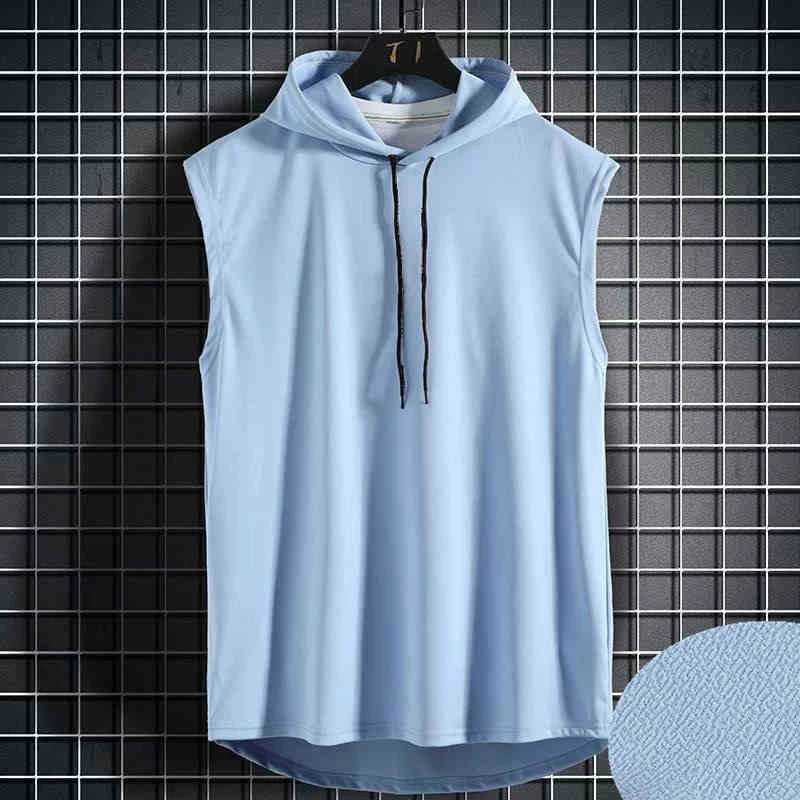 2025 Brand New Men's Tank Tops Vest Sleeveless Tees For Male Hooded Man Vests Tops Hip Hop Men Tank Top Hoody T shirt Male Mens